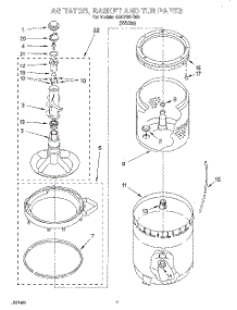 05 - Agitator, Basket And Tub parts for Whirlpool Washer CAE2792EW0 from AppliancePartsPros.com