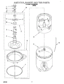 05 - Agitator, Basket And Tub parts for Whirlpool Washer CAP2782BW0 from AppliancePartsPros.com
