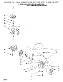 07 - Brake, Clutch, Gearcase, Motor And Pump parts for Whirlpool Washer CAP2772BG1 from AppliancePartsPros.com