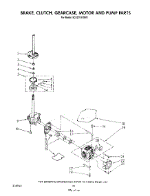 08 - Brake, Clutch, Gearcase, Motor And Pump parts for Whirlpool Washer 9CA2781XSW1 from AppliancePartsPros.com