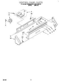 02 - Control Panel parts for Whirlpool Washer 3CAP2782BW0 from AppliancePartsPros.com