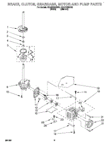 07 - Brake, Clutch, Gearcase, Motor And Pump parts for Whirlpool Washer 3CAP2782BW0 from AppliancePartsPros.com