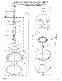 03 - Agitator, Basket And Tub parts for Whirlpool Washer 3XLA87W92AN0 from AppliancePartsPros.com