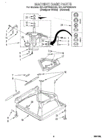 05 - Machine Base parts for Whirlpool Washer 3XLA87W92AN0 from AppliancePartsPros.com