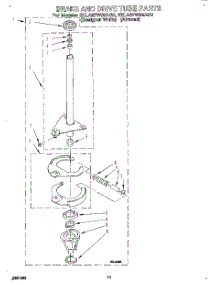 08 - Brake And Drive Tube parts for Whirlpool Washer 3XLA87W92AN0 from AppliancePartsPros.com