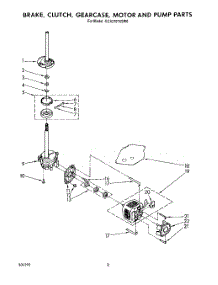 06 - Brake, Clutch, Gearcase, Motor And Pump parts for Whirlpool Washer GCA2701XSW0 from AppliancePartsPros.com