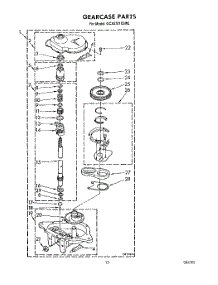 11 - Gearcase parts for Whirlpool Washer GCA2701XSW0 from AppliancePartsPros.com
