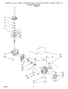 06 - Brake, Clutch, Gearcase, Motor And Pump parts for Whirlpool Washer 9CA2781XSN2 from AppliancePartsPros.com