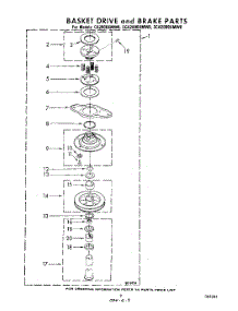 07 - Basket Drive And Brake parts for Whirlpool Washer CA2000XMW0 from AppliancePartsPros.com