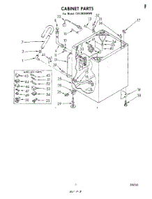 03 - Cabinet parts for Whirlpool Washer CA1300XKW0 from AppliancePartsPros.com