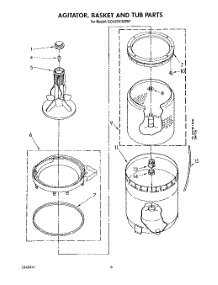 04 - Agitator, Basket And Tub parts for Whirlpool Washer GCA2701XSW1 from AppliancePartsPros.com