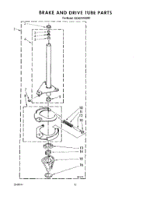 10 - Brake And Drive Tube parts for Whirlpool Washer GCA2701XSW1 from AppliancePartsPros.com