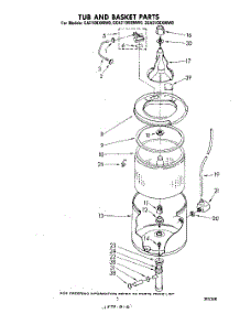 04 - Tub And Basket parts for Whirlpool Washer CA2100XMW0 from AppliancePartsPros.com