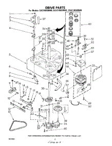 05 - Drive parts for Whirlpool Washer CA2100XMW0 from AppliancePartsPros.com