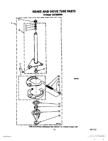 11 - Brake And Drive Tube parts for Whirlpool Washer CA2762XWW0 from AppliancePartsPros.com