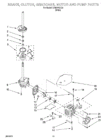 07 - Brake, Clutch, Gearcase, Motor And Pump parts for Whirlpool Washer CAM2752JQ0 from AppliancePartsPros.com