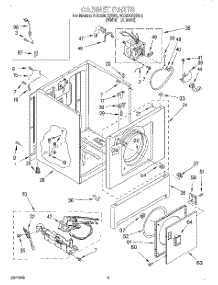 02 - Cabinet parts for Whirlpool Dryer 3CG2901XSW3 from AppliancePartsPros.com