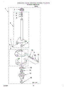 10 - Brake And Drive Tube parts for Whirlpool Washer CAM2762JQ0 from AppliancePartsPros.com