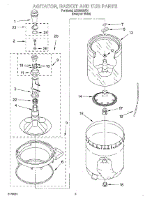 03 - Agitator, Basket And Tub parts for Whirlpool Washer LSQ8520JQ1 from AppliancePartsPros.com
