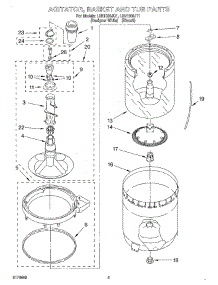03 - Agitator, Basket And Tub parts for Whirlpool Washer LSN1000JQ1 from AppliancePartsPros.com