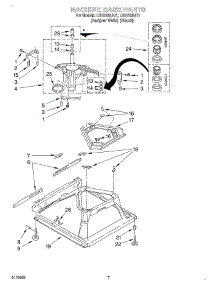 04 - Machine Base parts for Whirlpool Washer LSQ7533JT1 from AppliancePartsPros.com
