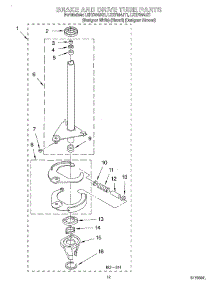 08 - Brake And Drive Tube parts for Whirlpool Washer LXR7244JT1 from AppliancePartsPros.com