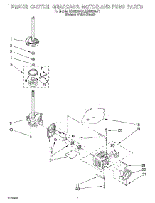 04 - Brake, Clutch, Gearcase, Motor And Pump parts for Whirlpool Washer LSR8233JT1 from AppliancePartsPros.com