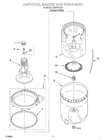 03 - Agitator, Basket And Tub parts for Whirlpool Washer LSR5121JQ0 from AppliancePartsPros.com