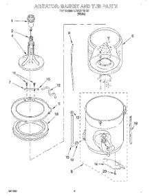03 - Agitator, Basket And Tub parts for Whirlpool Washer LCR7244HQ0 from AppliancePartsPros.com