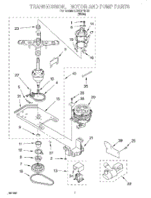 04 - Transmission, Motor And Pump parts for Whirlpool Washer LCR7244HQ0 from AppliancePartsPros.com