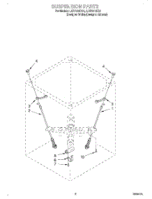 05 - Suspension parts for Whirlpool Washer LCR7244DQ4 from AppliancePartsPros.com
