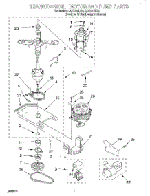 04 - Transmission, Motor And Pump parts for Whirlpool Washer LCR7244DZ4 from AppliancePartsPros.com