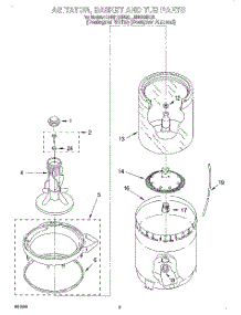 03 - Agitator, Basket And Tub parts for Whirlpool Washer LSR6132HZ0 from AppliancePartsPros.com