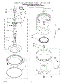 03 - Agitator, Basket And Tub parts for Whirlpool Washer LSN1000HZ0 from AppliancePartsPros.com