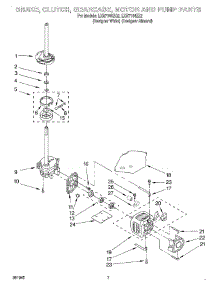 04 - Brake, Clutch, Gearcase, Motor And Pump parts for Whirlpool Washer LXR7144EQ2 from AppliancePartsPros.com