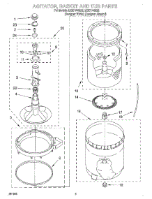03 - Agitator, Basket, And Tub parts for Whirlpool Washer LXR7144EZ2 from AppliancePartsPros.com