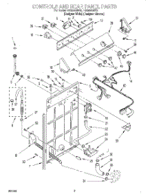 02 - Controls And Rear Panel parts for Whirlpool Washer LSQ8200HQ0 from AppliancePartsPros.com