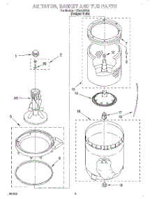 03 - Agitator, Basket And Tub parts for Whirlpool Washer LXR6232EQ0 from AppliancePartsPros.com