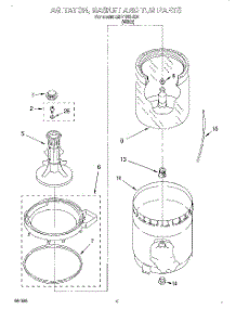 03 - Agitator, Basket And Tub parts for Whirlpool Washer LSR4100HQ0 from AppliancePartsPros.com