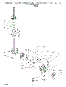 04 - Brake, Clutch, Gearcase, Motor And Pump parts for Whirlpool Washer LSR4100HQ0 from AppliancePartsPros.com