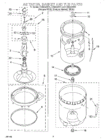 03 - Agitator, Basket & Tub parts for Whirlpool Washer LXR9245EZ1 from AppliancePartsPros.com