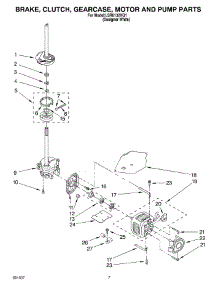 04 - Brake, Clutch, Gearcase, Motor And Pump parts for Whirlpool Washer LSR6132HQ1 from AppliancePartsPros.com
