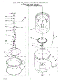 03 - Agitator, Basket And Tub parts for Whirlpool Washer LSR8133HZ0 from AppliancePartsPros.com