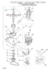 04 - Transmission, Motor And Pump parts for Whirlpool Washer LCR7244DQ5 from AppliancePartsPros.com