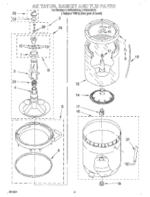 03 - Agitator, Basket And Tub parts for Whirlpool Washer LXR9245EQ2 from AppliancePartsPros.com