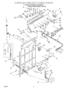 02 - Controls And Rear Panel parts for Whirlpool Washer GSQ9364HZ0 from AppliancePartsPros.com