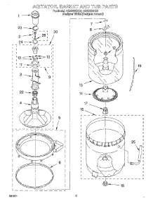 03 - Agitator, Basket, And Tub parts for Whirlpool Washer GSN2000HQ0 from AppliancePartsPros.com