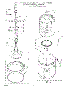 03 - Agitator, Basket, And Tub parts for Whirlpool Washer LSQ9210HQ0 from AppliancePartsPros.com