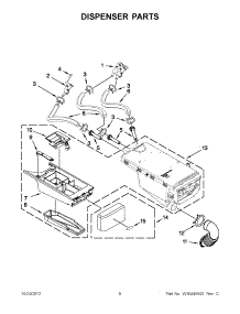 04 - Dispenser Parts parts for Whirlpool Washer WFW9050XW03 from AppliancePartsPros.com