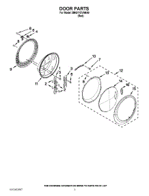 02 - Door Parts parts for Whirlpool Washer BNQ11CVANA0 from AppliancePartsPros.com